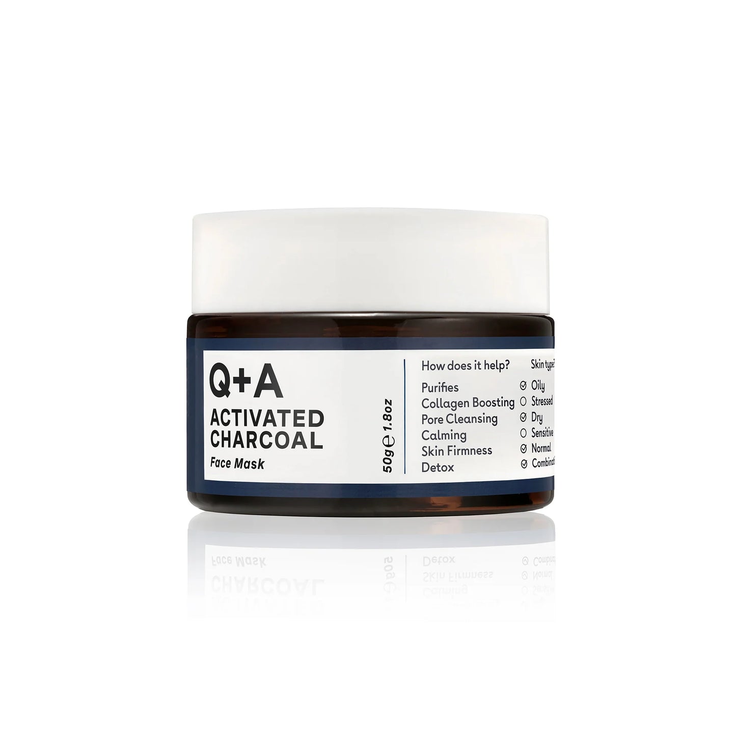 Q+A Activated Charcoal Face Mask čistiaica pleťová maska