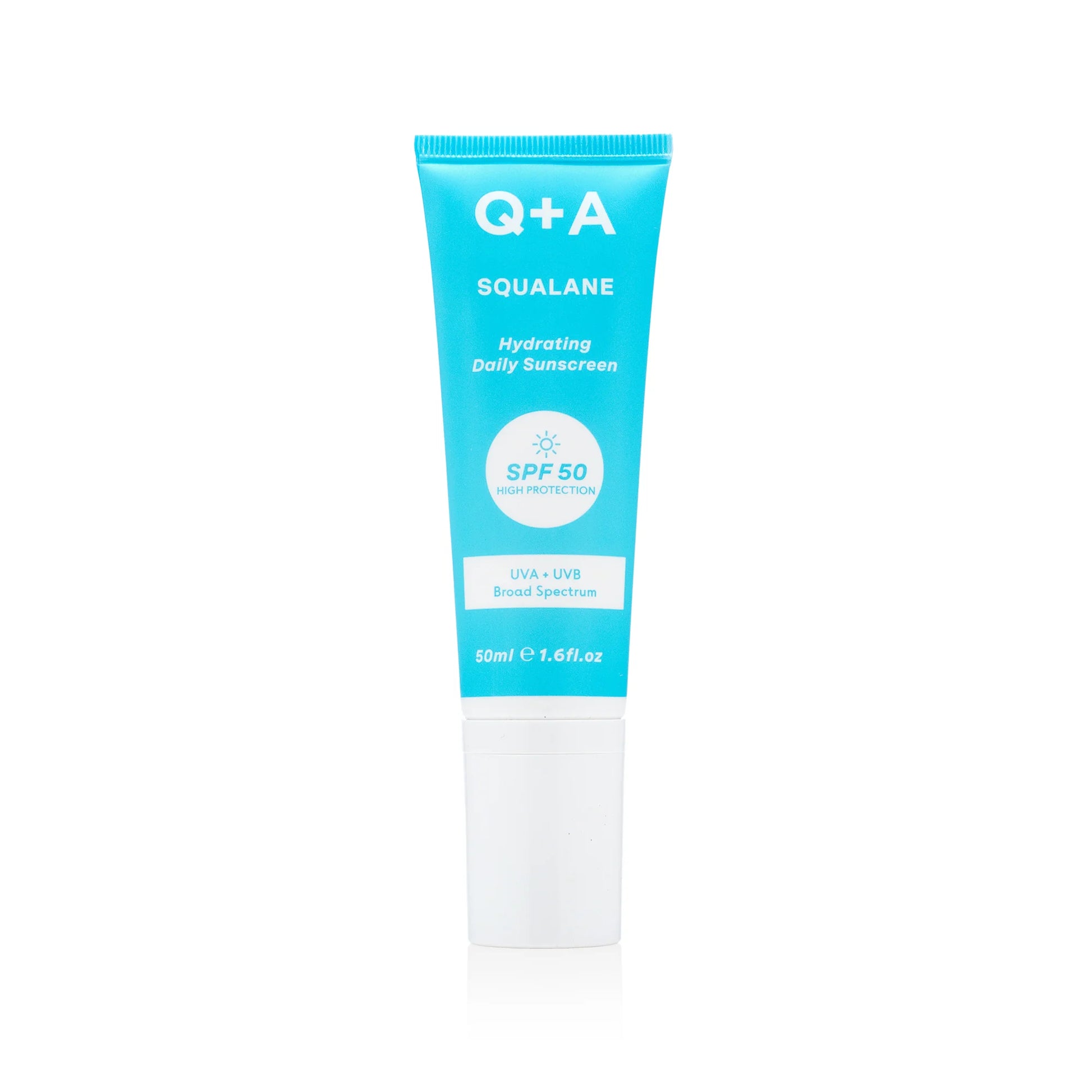 Q+A Squalane Hydrating Daily Sunscreen SPF 50 pleťový krém s ochranným faktorom