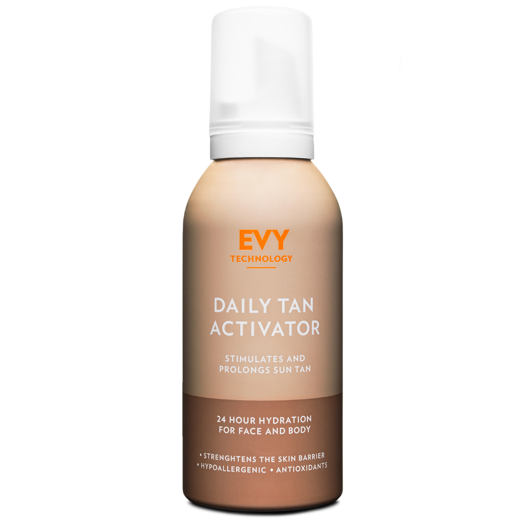 evy technology daily tan activator hydratačná telová pena, ktorá predlzuje opálenie