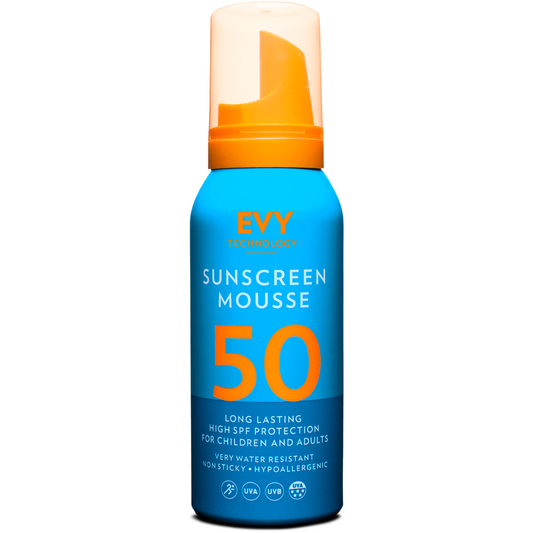 Evy Technology SPF 50 Sunscreen Mousse vodeoodolný oteru odolný opaľovací krém pena s ochranným faktorom 50
